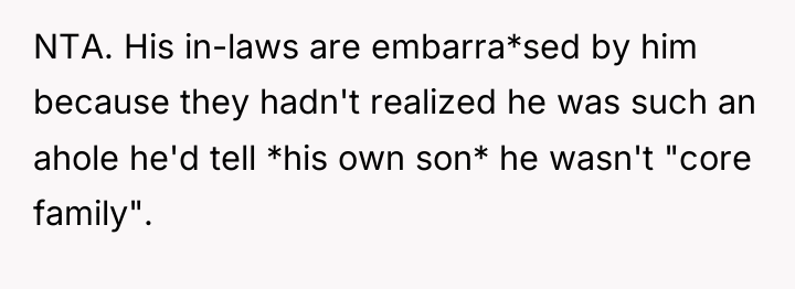 NTA. His in-laws are embarra*sed by him because they hadn't...
