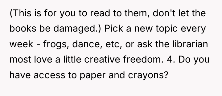 (This is for you to read to them, don't let...