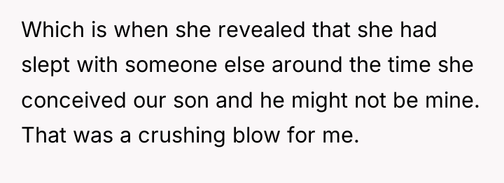 Which is when she revealed that she had slept with...