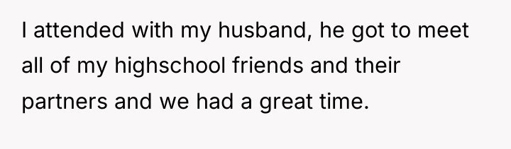 I attended with my husband, he got to meet all...