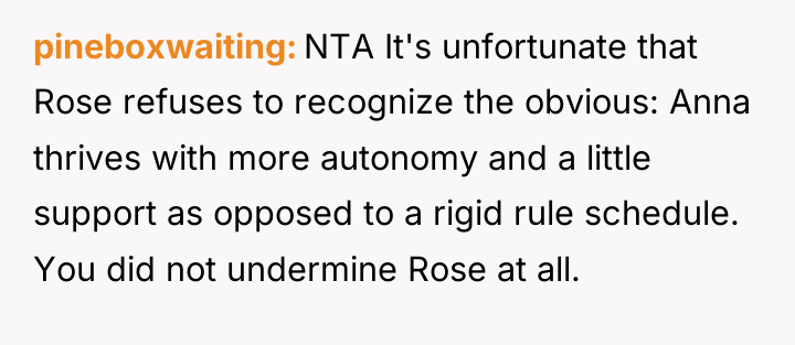 pineboxwaiting NTA It's unfortunate that Rose refuses to recognize the...