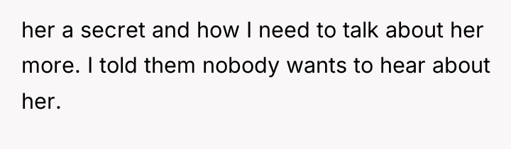 her a secret and how I need to talk about...