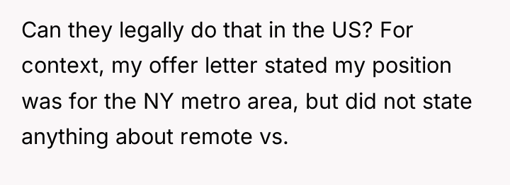Can they legally do that in the US? For context,...