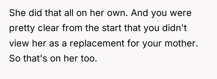 She did that all on her own. And you were...