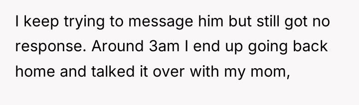 I keep trying to message him but still got no...