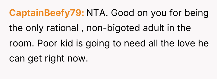 CaptainBeefy79 NTA. Good on you for being the only rational...