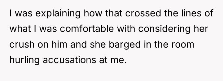I was explaining how that crossed the lines of what...