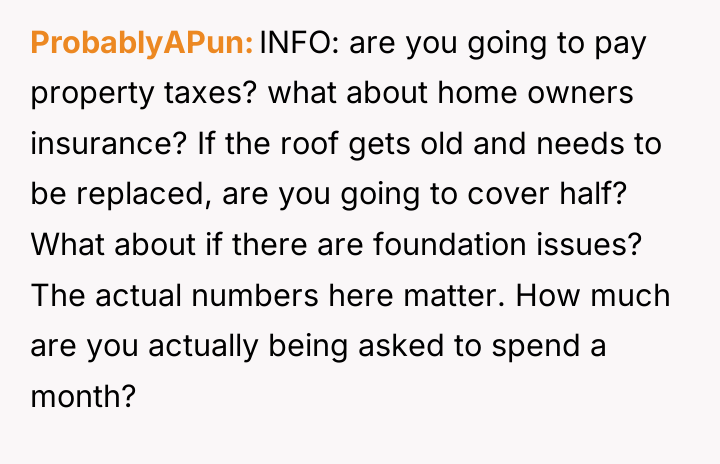 ProbablyAPun INFO: are you going to pay property taxes? what...