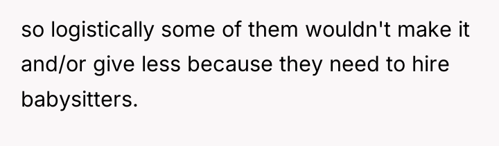 so logistically some of them wouldn't make it and/or give...