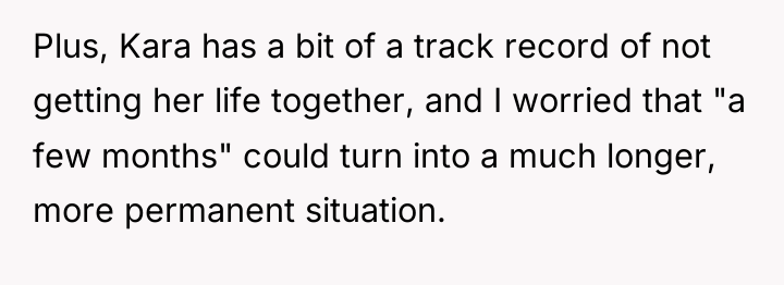 Plus, Kara has a bit of a track record of...