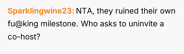 Sparklingwine23 NTA, they ruined their own fu@king milestone. Who asks...