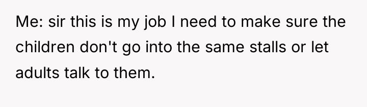 Me: sir this is my job I need to make...