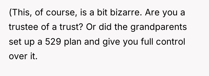 (This, of course, is a bit bizarre. Are you a...