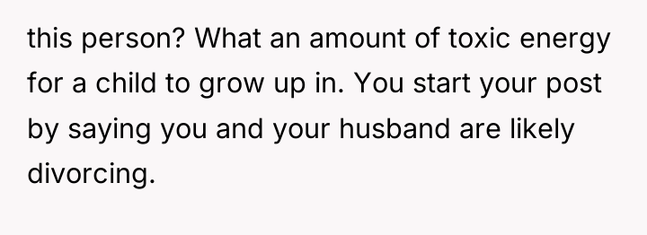this person? What an amount of toxic energy for a...