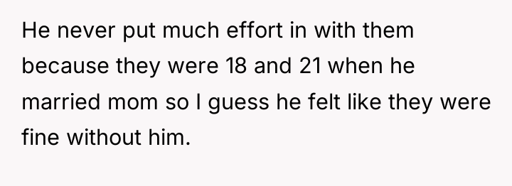 He never put much effort in with them because they...