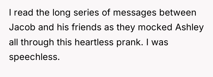 I read the long series of messages between Jacob and...