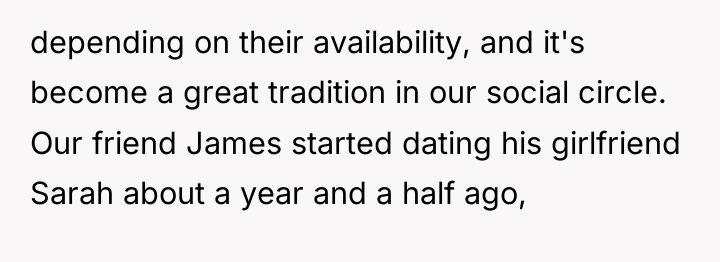 depending on their availability, and it's become a great tradition...