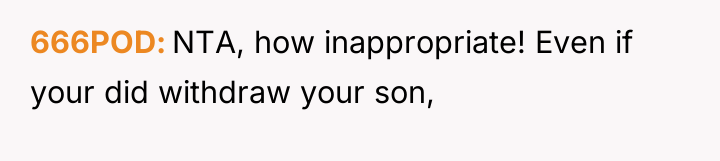 666POD NTA, how inappropriate! Even if your did withdraw your...