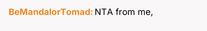 BeMandalorTomad NTA from me,