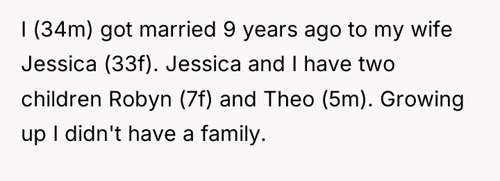 I (34m) got married 9 years ago to my wife...