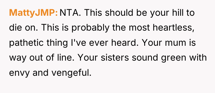 MattyJMP NTA. This should be your hill to die on....