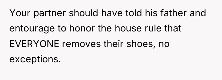 Your partner should have told his father and entourage to...
