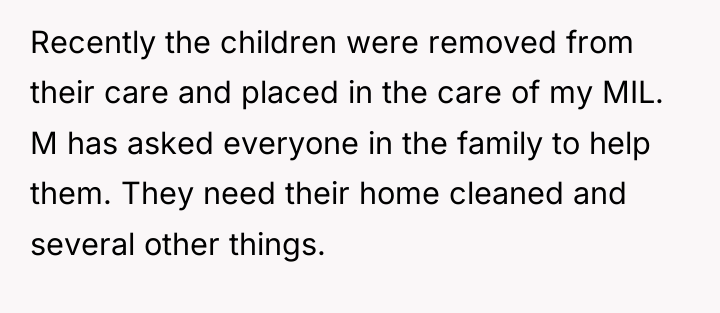 Recently the children were removed from their care and placed...