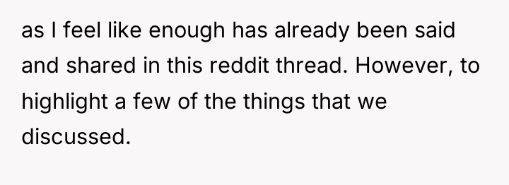 as I feel like enough has already been said and...