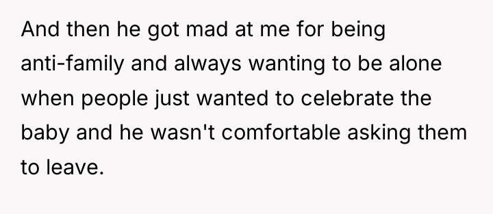 And then he got mad at me for being anti-family...