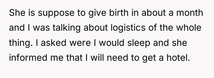 She is suppose to give birth in about a month...