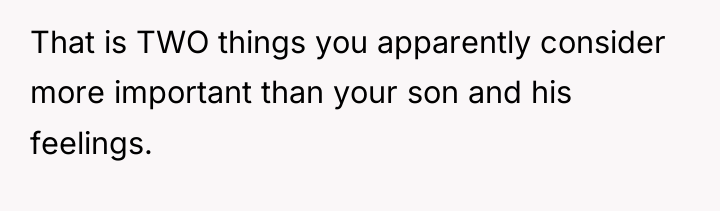 That is TWO things you apparently consider more important than...