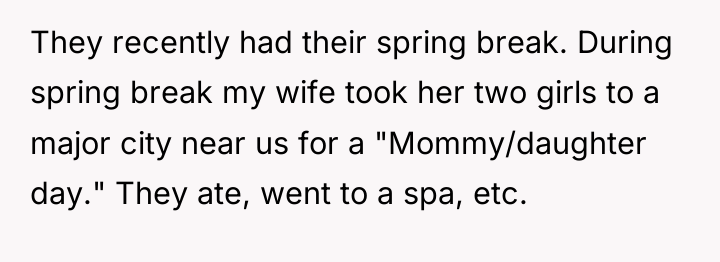 They recently had their spring break. During spring break my...