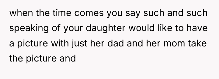 when the time comes you say such and such speaking...