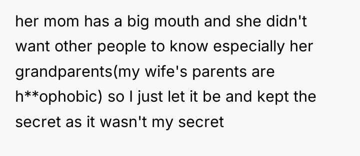 her mom has a big mouth and she didn't want...