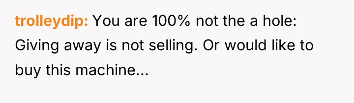 trolleydip You are 100% not the a hole: Giving away...