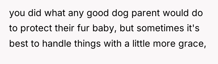 you did what any good dog parent would do to...