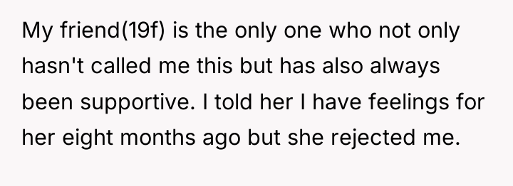 My friend(19f) is the only one who not only hasn't...