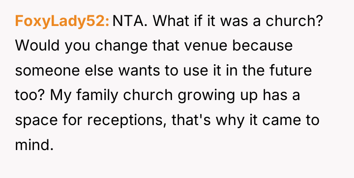 FoxyLady52 NTA. What if it was a church? Would you...