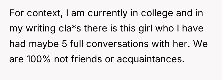 For context, I am currently in college and in my...