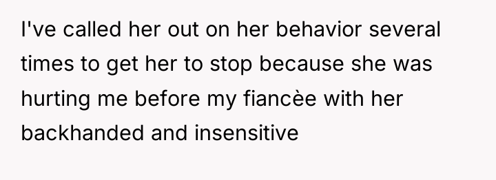 I've called her out on her behavior several times to...