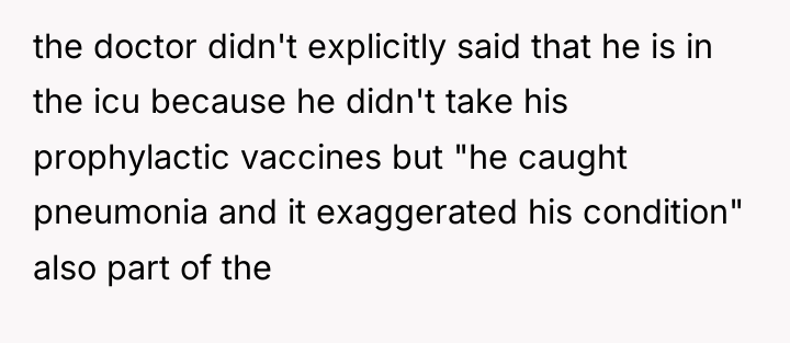 the doctor didn't explicitly said that he is in the...