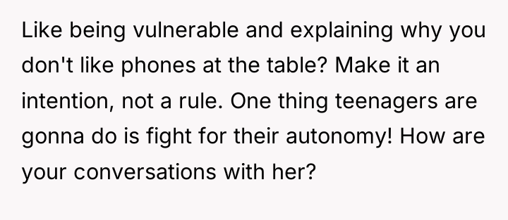 Like being vulnerable and explaining why you don't like phones...