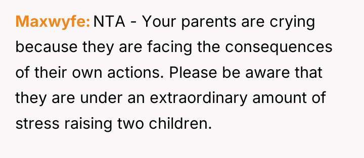 Maxwyfe NTA - Your parents are crying because they are...