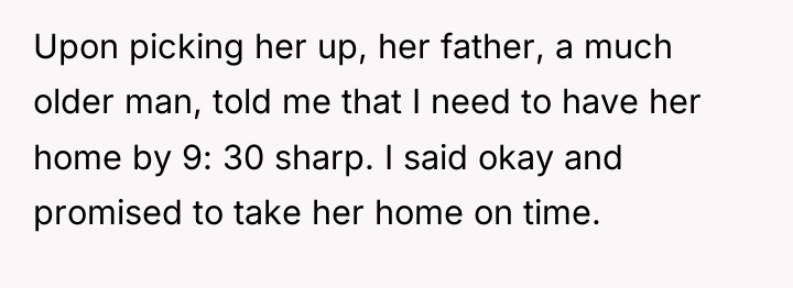 Upon picking her up, her father, a much older man,...