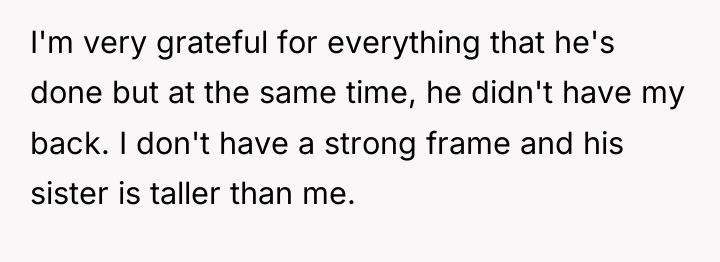 I'm very grateful for everything that he's done but at...