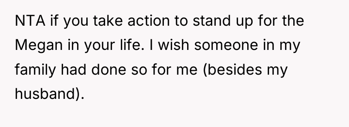 NTA if you take action to stand up for the...