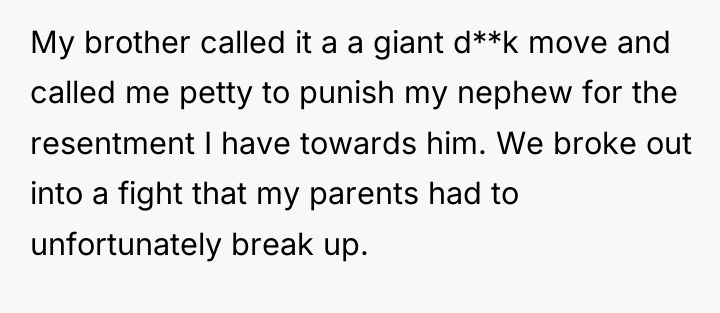 My brother called it a a giant d**k move and...
