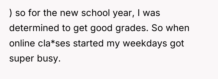 ) so for the new school year, I was determined...