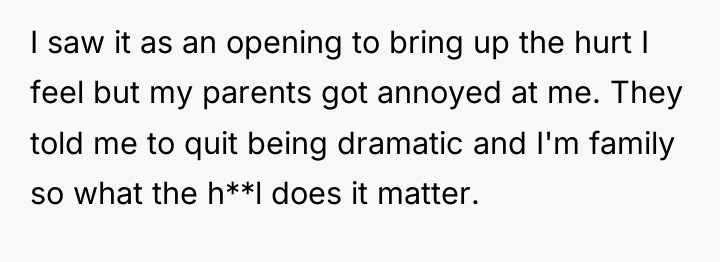 I saw it as an opening to bring up the...