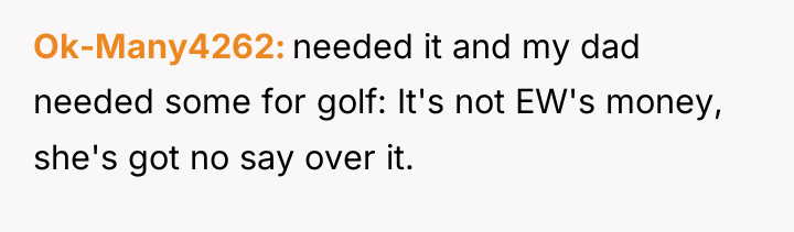 Ok-Many4262 needed it and my dad needed some for golf:...